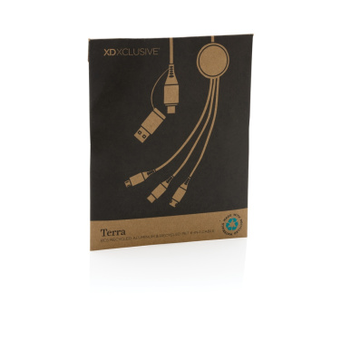 Logo trade promotional item photo of: Terra RCS recycled aluminium 120cm 6-in-1 cable